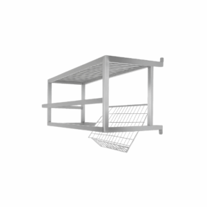 CROCKERY RACK WALL MOUNTED - STAINLESS STEEL