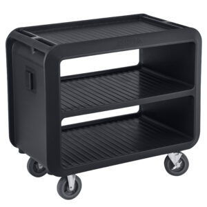 SERVICE CART PRO HEAVY DUTY 2 TIER 105CM L X 60CM W X 94CM H BLACK
